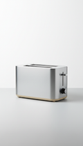 Brushed Stainless Steel Toaster with Wide Slots