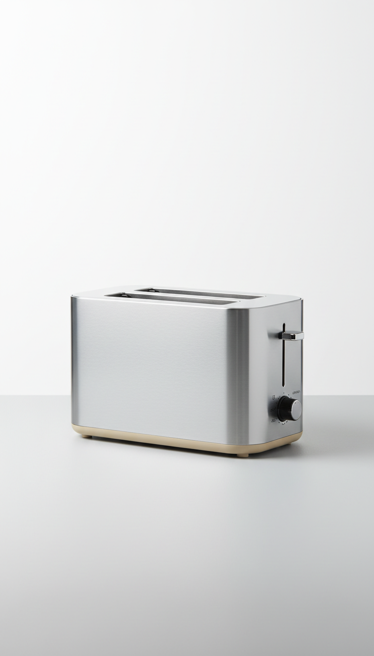 Brushed Stainless Steel Toaster with Wide Slots